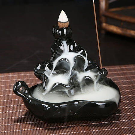 Indian Elephant Incense Holder - On Clearance 6 Style Buddhist Incense Burner Smoke Backflow Ceramic Glaze Censer Cone Holder