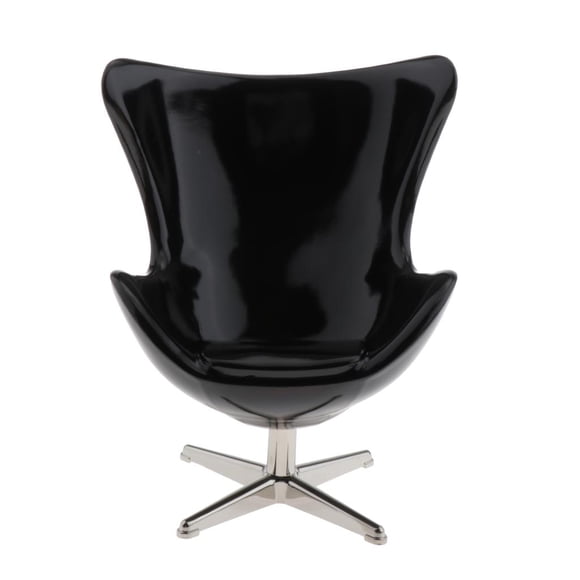 Muebles en miniatura Zulema Silla modelo de juguete 1:12 Negro