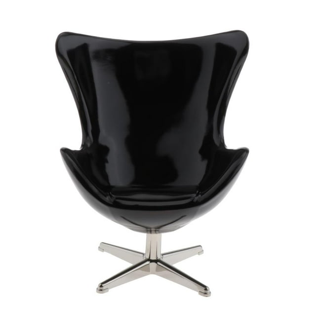 Muebles en miniatura Zulema Silla modelo de juguete 1:12 Negro