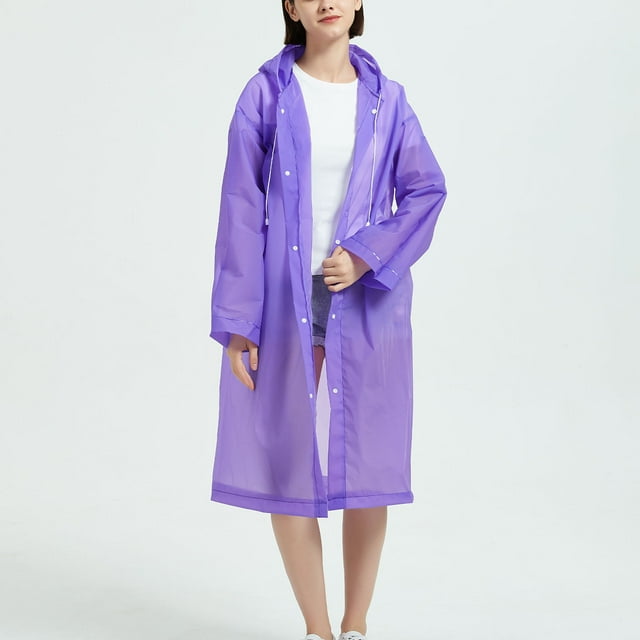 Miqool Ponchos de Pluie pour Adultes Imperméables Réutilisables avec Capuche et Cordon de Serrage