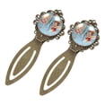 thumbnail image 2 of Cupid Vintage Copper-colored Lace Bookmarks: Stainless Steel Reading Accessories for Book Lovers - Set of 2, 2 of 5