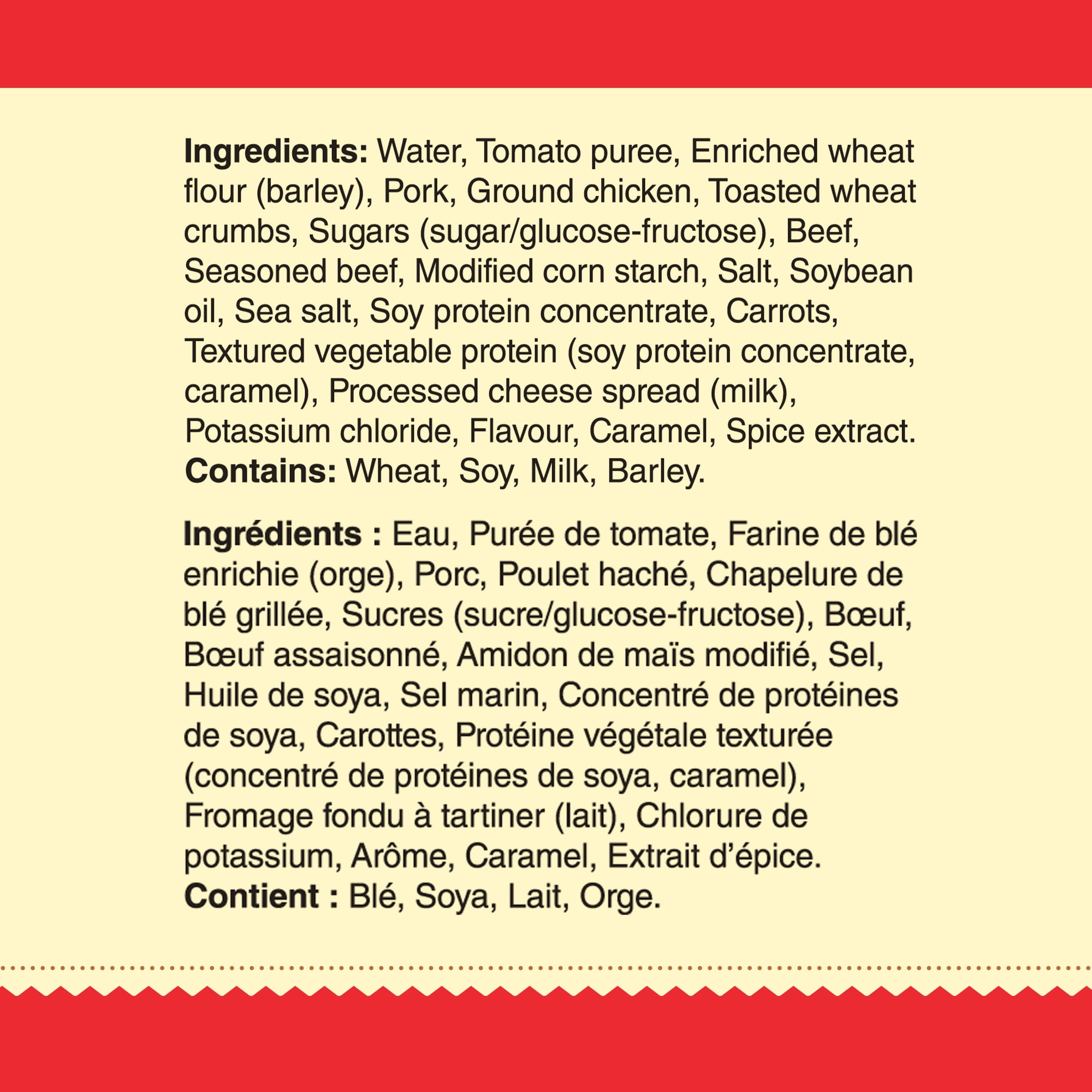 Mini - bouchées ® Raviolis au bœuf et boulettes de viande à la sauce tomate de Chef Boyardee®, 425 grams