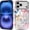 Resin River Wood Grain, variant on Case for iPhone 17 Air, Durable Drop Protection Shockproof Silicone Hard PC 2 in 1 Hybrid Protective with Stylish Pattern Design Romantic Love Flower