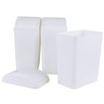 thumbnail image 6 of Tyminin White 4.2 Gallon Plastic Trash Bin with Swing Lid, Swing-Top Garbage Can, Set of 3, 6 of 7