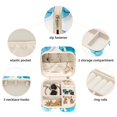 thumbnail image 2 of PhooArto Small Jewellery Box, Splash Circles Watercolor Pattern Portable Travel Mini Jewelry Case for Women Leather Ring Organizer, 2 of 5