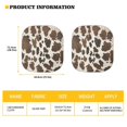 thumbnail image 5 of Kuiaobaty Foldable Car Windshield Sunshade 2 Pack Auto Front Window Sunshade Sun Shield Protector Automotive Accessories Retro Brown Cow Print Pattern for Mini SUVs Small Sedans, 5 of 6