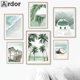 thumbnail image 4 of Pósteres de conchas de playa y océano tropical de verano, arte de pared con paisaje, impresiones de pintura en lienzo, imágenes estéticas, decoración del hogar para sala de estar, 4 of 5