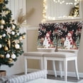 thumbnail image 3 of Christmas Snowman Chair Covers Set of 4 Red Snowman Berries Bird Pine Tree Black Chair Back Covers Stretch Removable Washable Slipcovers Protector for Dining Room Kitchen Party Decor, 3 of 5