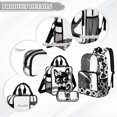 thumbnail image 3 of Kuiaobaty Cat Cow Print Clear Backpack and Pencil Case Set for Girls Clear Backpack and Lunch Bag Set See Through PVC Bookbag with Pencil Case for School, 3 of 5
