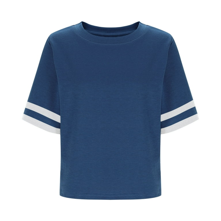 Efsteb Girls Oversized T Shirts Summer Striped Short Sleeve