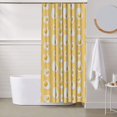 thumbnail image 6 of Shower Curtain, Cute Fried Egg Yellow Waterproof Fabric Plastic Shower Curtain, Drying Fast Bathroom Curtain with 9 Buttonholes, Ruffle Shower Curtain 60x72in, 6 of 8
