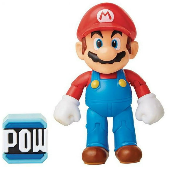 World of Nintendo 4" Figures - Mario w/ POW Block