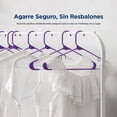 thumbnail image 3 of Ganchos de Plastico Premium SereneLife, Antideslizantes, Ahorradores de Espacio, Duraderos y Resistentes, para Camisas, Suéteres, Sudaderas, Abrigos, Pantalones y Vestidos, Violeta, Pack 50, 3 of 7