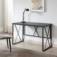 thumbnail image 2 of Pemberly Row Bureau Pliable en X - Chevrons Gris/noir Mat, 2 of 12