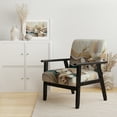 thumbnail image 2 of Designart "Meticulously Rendered Beige Orchid Blossoms II" Beige Floral Orchid Upholstered Accent Chair - Traditional Arm Chair For Bedroom, 2 of 5