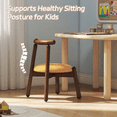 thumbnail image 5 of Guyou Solid Wooden Toddler Chair Ages 1-6, Boys Girls Kids Preschool Chair, Comfy Upholstered Kid Reading Chair, Sherpa Kids Desk Chair for Playroom Kindergarten Preschool Bedroom, Yellow, 5 of 12