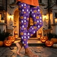 thumbnail image 5 of Yeaiivve Halloween Printed Tights for Women Cartoon Ghost Pumpkin Graphic Leggings Seamless Stretchy Milk Silk Workout Leggings Soft Cozy Pajama Bottoms XL, 5 of 7