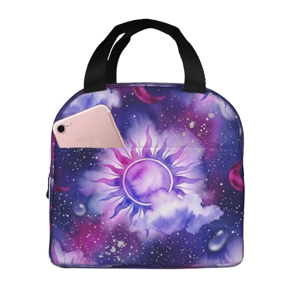 Moon And Sun Lunch Box Leakproof Insulated Reusable Meal Prep Bag For Women Men Large Capacity Office Commuting Picnic Tote Bag