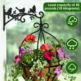 thumbnail image 6 of Keyohome Hanging Plant Bracket,2 Pcs 12" Cast Iron Decorative Wall Planter Hanger Hooks for Hanging Plants Flower Baskets Wind Chimes Bird Feeders,Indoor Outdoor Rustic Home Decor, 6 of 8