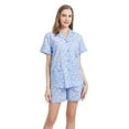 thumbnail image 2 of GLOBAL Womens Pajama Set Short Sleeve PJs for Women cotton Pajamas Summer Sleepwear, 2-Piece, Sizes S to 3X, 2 of 6
