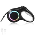 thumbnail image 2 of Retractable Dog Leash with LED Light 16ft Portable Retractable Walking Leash with Ergonomic Handle 600mAh Rechargeable LED Lighted Dog Leash Retractable Leash for Small Medium Dogs Pets, 2 of 10