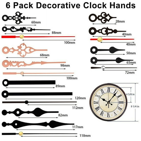 Pendulum Clock Movement Jumping Seconds Wall Clock Accessories Metal Clock Hands Kit Craft Clocks Repair & Replacement Parts Smile Home