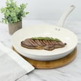 thumbnail image 6 of Martha Stewart Everyday Rexford 9.5 Inch Ceramic Nonstick Aluminum Frying Pan in Linen, 6 of 6
