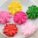 thumbnail image 4 of Xiao Hua 10 flores de cinta de satén para manualidades, flores de tela, margaritas con diamantes de imitación, cinta de satén para adornos, apliques, bricolaje, boda, beige, 4 of 5