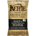 thumbnail image 2 of Kettle Brand Potato Chips, Krinkle Cut Salt and Fresh Ground Pepper, 5 Ounce Bags (Pack of 8), 2 of 8