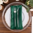 thumbnail image 4 of Efavormart 5 Pack Hunter Emerald Green Striped Satin Cloth Napkins, Wrinkle-Free Reusable Dinner Napkins - 20"x20" For Wedding Party Event Banquet, 4 of 9