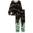 thumbnail image 4 of Renewold Casual Pajama Tops Size 3XL Music Note Xmas Trees Sleepwear Clothing for Women Christmas Personalized Long-Sleeve Pullover Tracksuit and Elastic Waist Long Pants Set of 2, 4 of 5