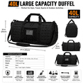 thumbnail image 2 of ZAVTYN 40L Gym Duffle Bag, Sports Workout Holdall and Weekender Tote for men with Shoe Compartment, Detachable Shoulder Strap and MOLLE Webbing, 2 of 8