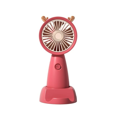 

USB Mini Handheld Fan Outdoor Mini Desktop Office Mute Charging Portable Handheld Fan Red