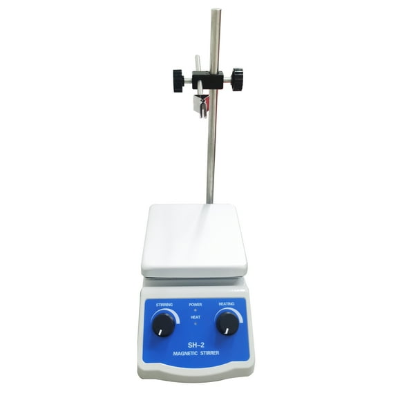 SH-2 Magnetic Stirrer Digital Hot Plate Mixer Thermostatic Blender with Stirrer Bar and Support Stand 110V 1000ml