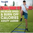 thumbnail image 3 of Yes4All Agility Ladder With Carry Bag, 12 Rungs, Blue, 3 of 8