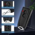 thumbnail image 4 of 2 Pack Universal 433MHz Garage Door Remote Control Replacement for Gate Opener Transmitter with RSC2 RSE2 RSZ1 Compatibility, 4 of 5