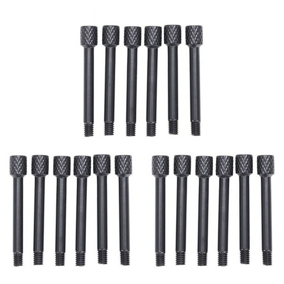 18 Pcs Brass Electric Guitar Tremolo Bridge Saddle Clamp Lock String Screw/String Through Screw Black