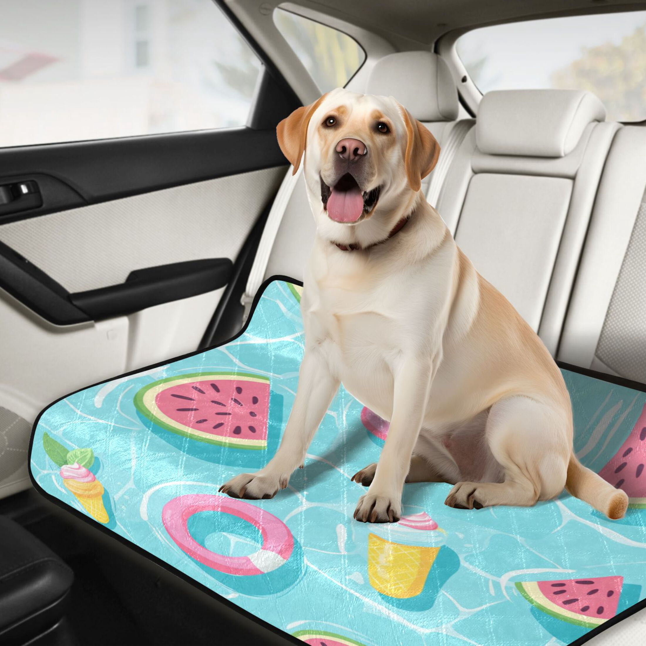 Washable Pet Pee Pads with Super Absorbent Reusable Training Pads for Dogs & Cats Cute Pool Background