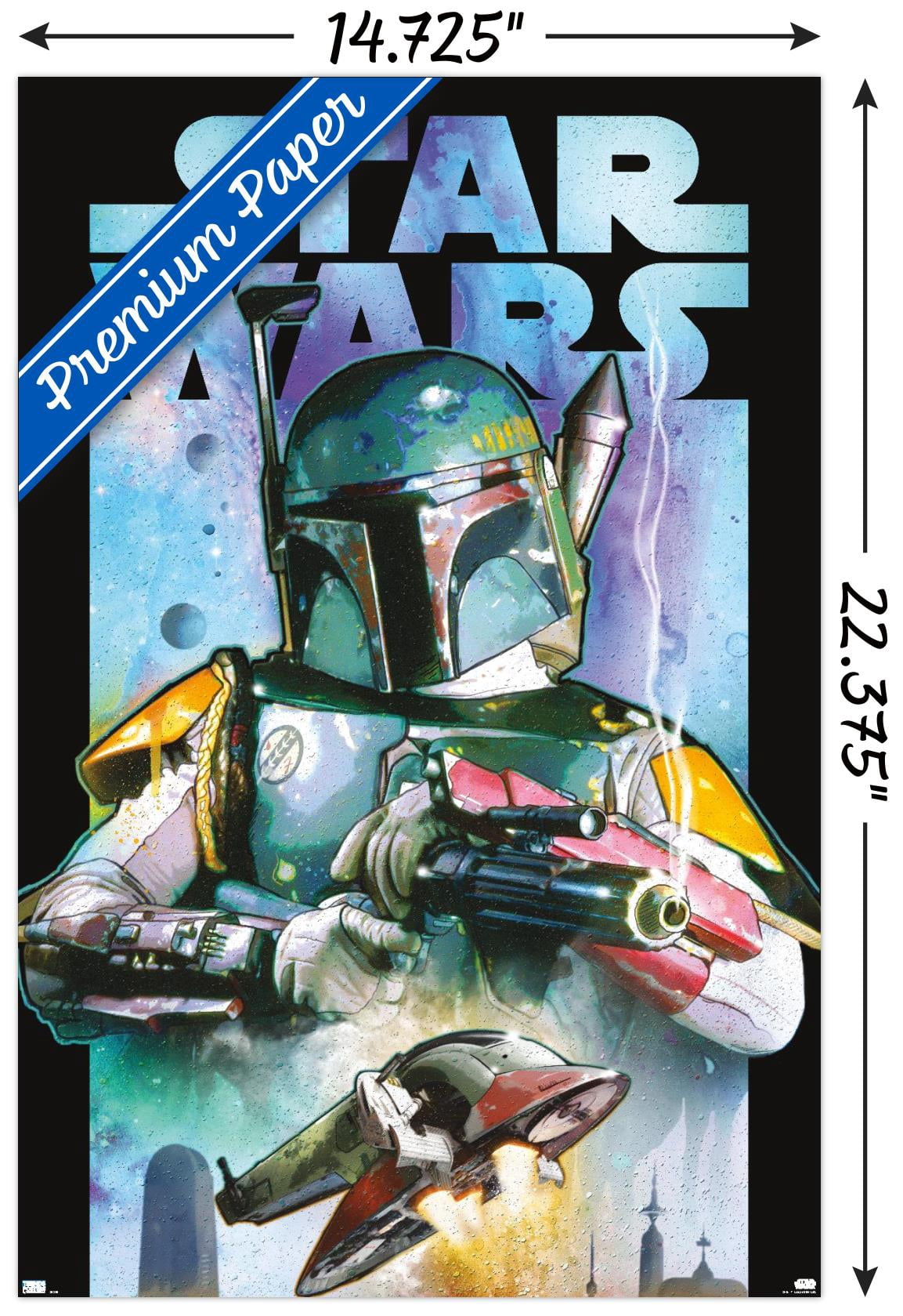 Star Wars: Saga - Boba Fett - Collage Wall Poster, 14.725" x 22.375"