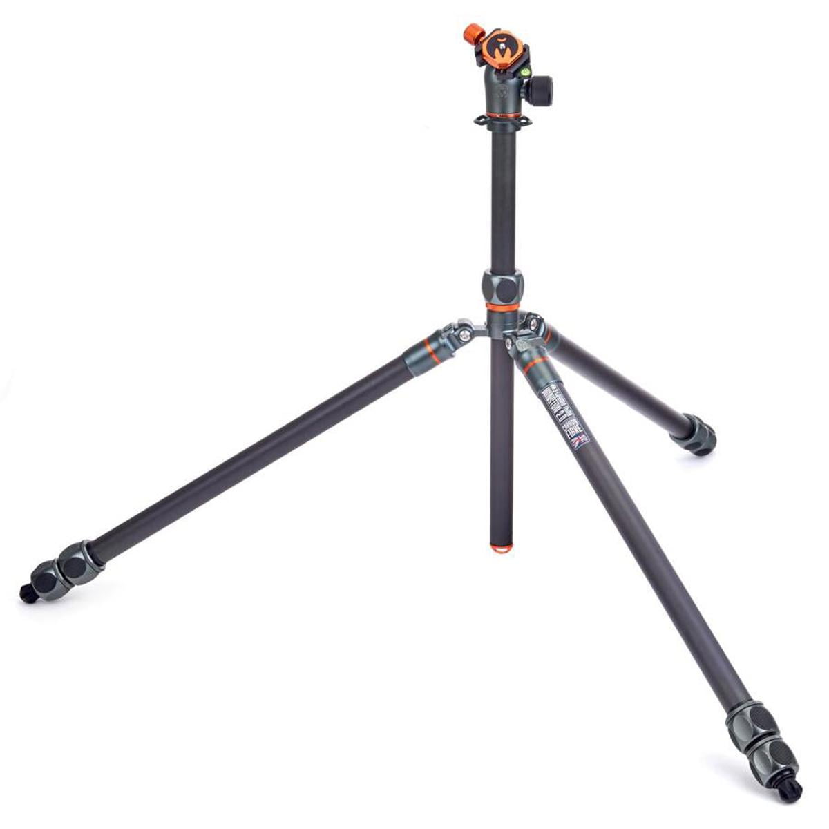 3 Legged Thing Winston 2.0 3-Section Carbon Fiber Tripod with AirHed Pro Ball Head, Metallic Slate Gray