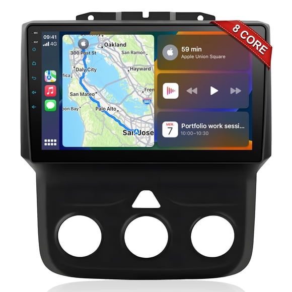 Radio estéreo de coche Android 13 de 9 pulgadas con CarPlay para Dodge RAM