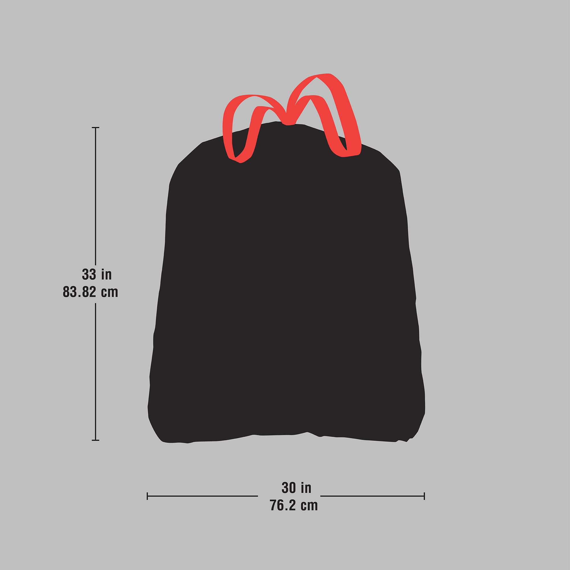 Husky Large Trash Bags, 30 Gallon, 80 Black Bags (Unscented, Tear-Resistant, Drawstring, 10% PCR)