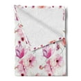 thumbnail image 2 of Floral Soft Flannel Fleece Throw Blanket, Watercolor Painting Style Blooming Flowers Spring Nature Botanical Artwork, Cozy Plush for Indoor and Outdoor Use, 60" x 80", Pink Purple Coral, by Ambesonne, 2 of 5