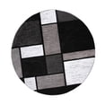 thumbnail image 2 of World Rug Gallery Contemporary Modern Boxed Color Block Area Rug - Gray 8' Round, 2 of 8