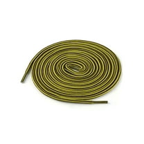 INSPIRE CHIC Unisex Round Rope Dual Colored Striped 1/5 Thick Boot Shoelace 3 Pairs 90cm / 35.43" Gold Yellow Coffee