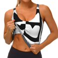 thumbnail image 3 of Saiise Geometry Dash Print Crop Tops Sports Bra For Women Workout Cropped Tank Top Yoga Shirts Athletic Undershirts -XX-Large, 3 of 7