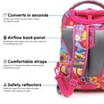 thumbnail image 5 of J World Girls Lollipop 16" Kids Rolling Backpack with Insulated Lunch Bag for School and Travel, Poppy Pansy, 5 of 7