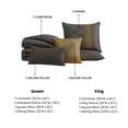 thumbnail image 3 of Bebejan Golden Hex 5 Piece Comforter Set, Queen, 100% Cotton Sateen, Reversible, All Season, Cozy Comfort, 3 of 11