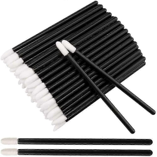 100 Pieces Lip Brush, Disposable Lip Brushes, Microfiber Lint Free Cleaning Sticks