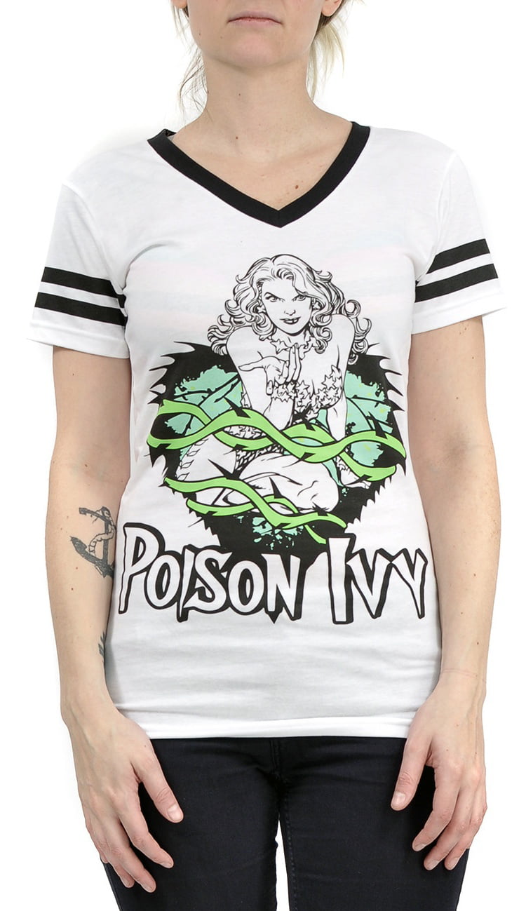 DC Comics Merch Ladies’ SKINNY T-SHIRT Top JUSTICE LEAGUE Bombshell Poison Ivy 